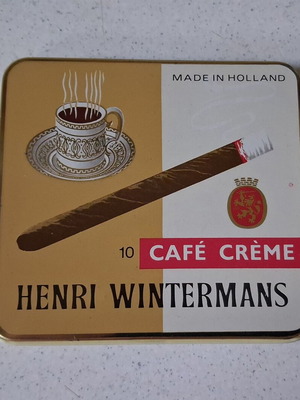 Μεταλλικό κουτί πούρων Henri Wintermans Café Crème μεταχειρισμένο, vintage