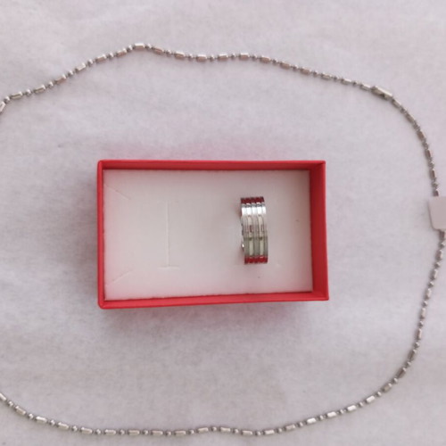 Stainless Steel Necklace and Unisex Ring Gift Set