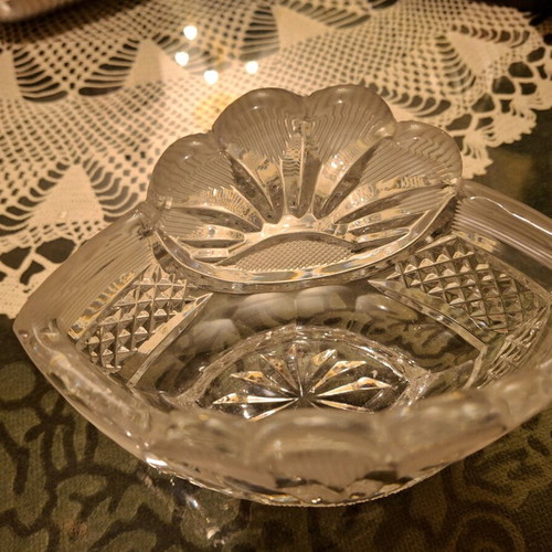 Crystal fondue bowl like new for treats