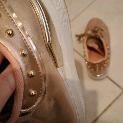 Sneakers athletic used, pink, size 37 with studs