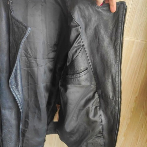 Skotch & Soda men's jacket, genuine goat leather, XL, black