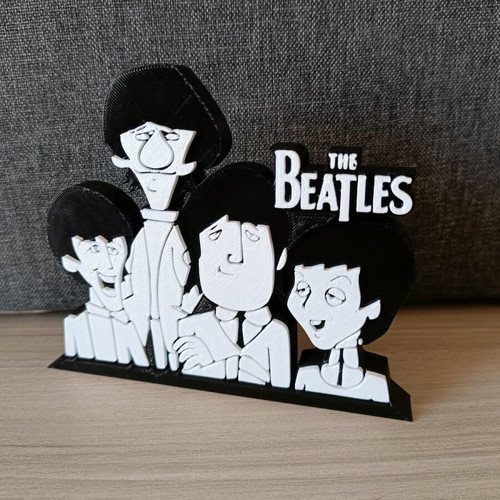 The Beatles collectible figure new, 3d printing, white and black