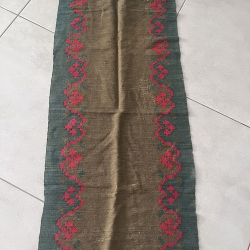 Handmade kilim used, single piece, loom woven