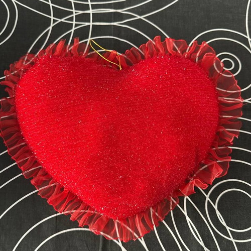 Red decorative heart pillow “I Love You” like new