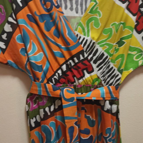 Cotton maxi dress colorful size L like new