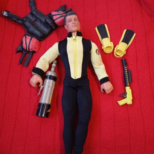 Action Man Scuba Diver collectible figure used, Hasbro 1993