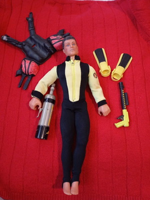 Action Man Scuba Diver collectible figure used, Hasbro 1993