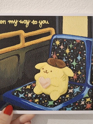Print Pompompurin καινούργιο, σε χοντρό χαρτί 300γρ 15×15εκ