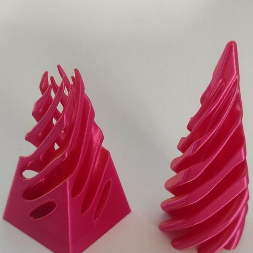 3d Impossible Vortex Pyramid Passthrough Fidget Toy pink-yellow new