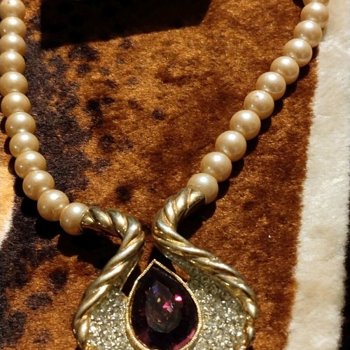 Vintage Grossé Germany necklace used with Amethyst Crystal