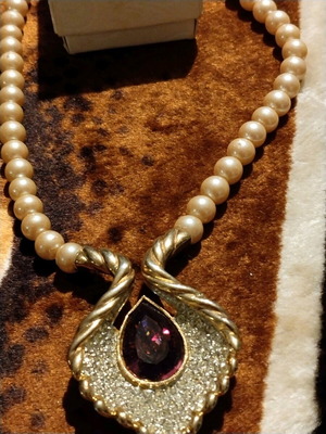 Vintage Grossé Germany necklace used with Amethyst Crystal