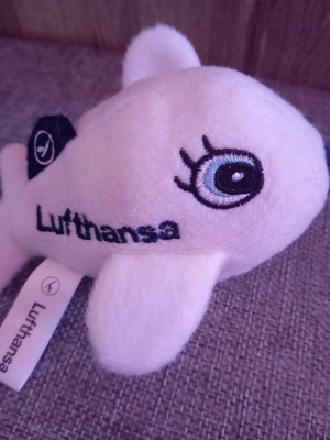 Lufthansa plush airplane like new, collectible