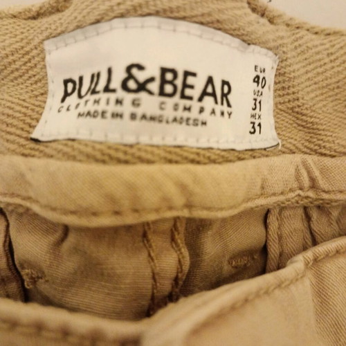 Pull & Bear cargo pants used, beige, size 40