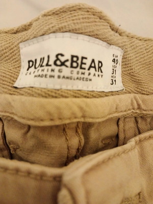 Pull & Bear cargo pants used, beige, size 40