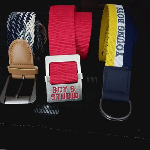Belts for boys new, adjustable, blue and red
