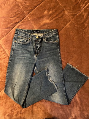 Zara bootcut midrise τζιν σαν καινούργιο, μπλε, μέγεθος L