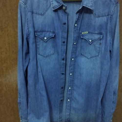 Replay M4860 Western Shirt XL like new, blue denim