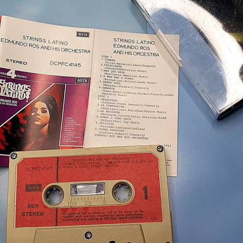 Edmundo Ros and His Orchestra Strings Latino cassette tape used
