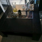 Coffee table used, solid wood 1.10×1.10 with large space