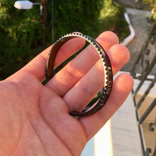 Oyster unisex bracelet black stainless steel
