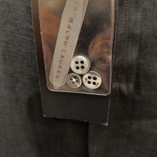 Ανδρικό πουκάμισο Ralph Lauren λινό μαύρο XL καινούργιο