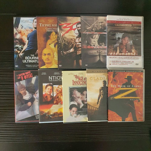 DVD like new, pack of 10 with subtitles