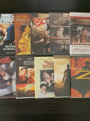DVD like new, pack of 10 with subtitles