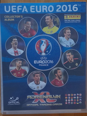 Euro France 2016 Adrenalyn XL album with 413/459 cards used