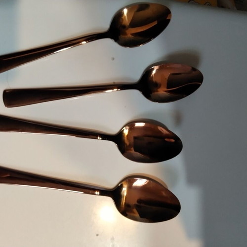 Maxwell Williams cutlery set used, 24 pieces copper color stainless steel