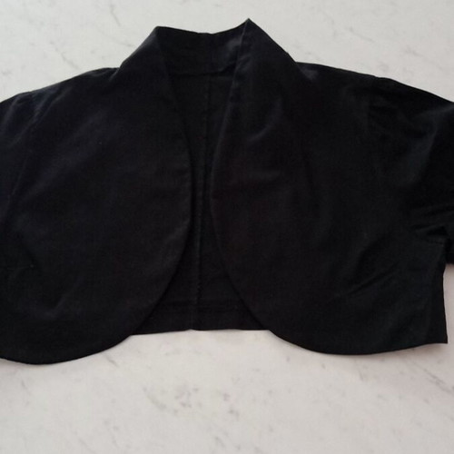 Women's short-sleeve bolero used, black, size S