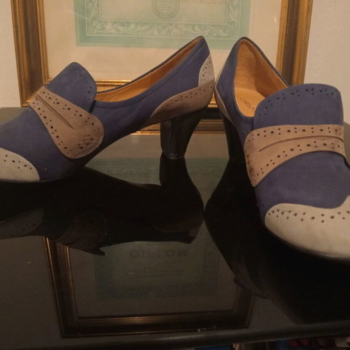 Carlo Pazolini shoes pumps size 39, regular fit, blue multicolor, new, genuine leather