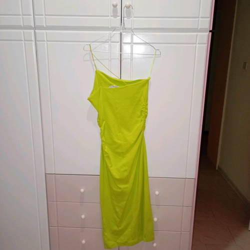Zara midi dress lime new, size M