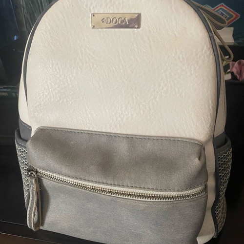 Doca backpack used, white and grey