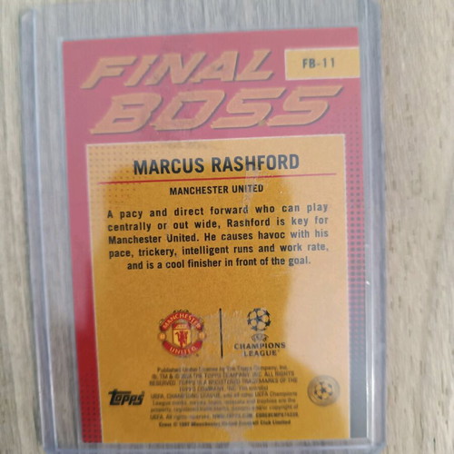 Marcus Rashford Topps Final Boss card new /25