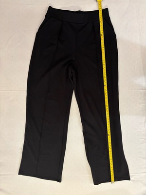 H&M Black High-Waisted Wide-Leg Trousers like new, size M