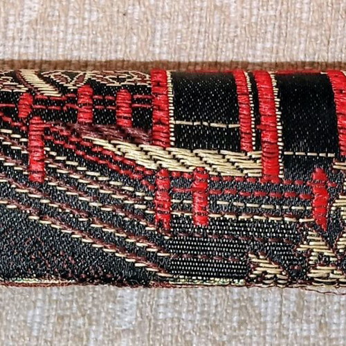 Vintage embroidered brocade lipstick and jewelry box like new