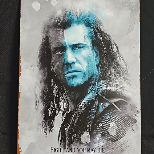 Metal decorative Braveheart William Wallace sign like new