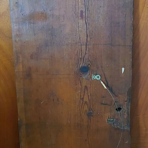 Artwork painted on old wooden shutter like new