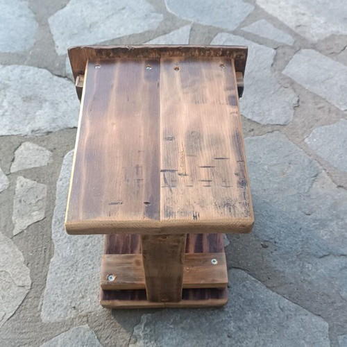 Roble wood stool new 31x23cm