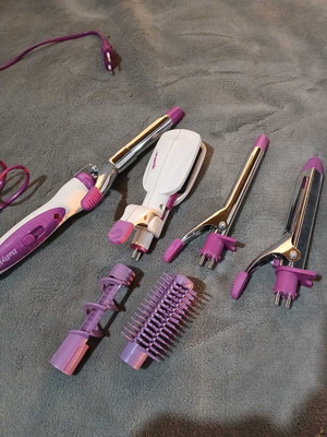 Babyish hair curler used with all attachments
