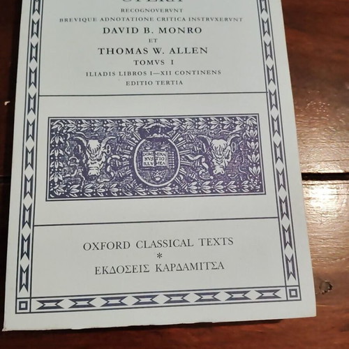 Homeri Opera I academic book like new, Greek language