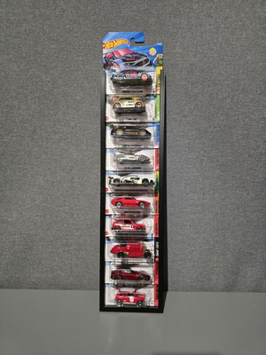 3D Printed Wall Mount for Hot Wheels Main Line, Like New, Holds 10 Cars