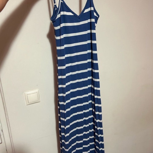 Long navy dress like new, size M, blue