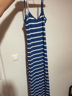 Long navy dress like new, size M, blue