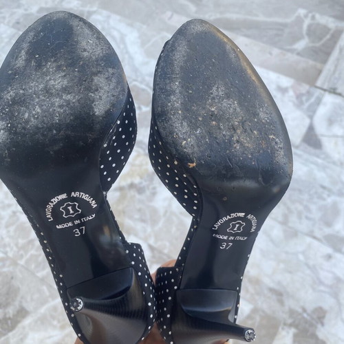 Sagiakos Peep Toe Heels Like New, Black and White, Size 37