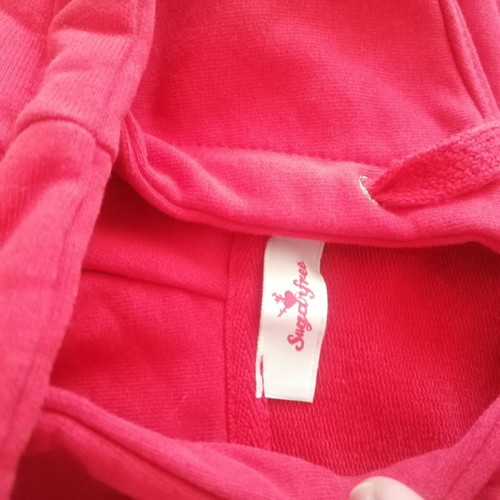 Sugarfree winter hoodie like new with rhinestone Paramount logo red XS