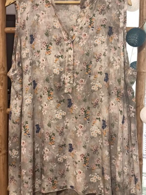 Sleeveless printed tunic used, super lightweight, cotton