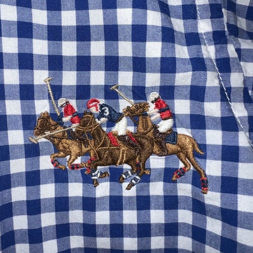 Πουκάμισο Ralph Lauren μεταχειρισμένο για αγοράκι 3 ετών, άσπρο και μπλε