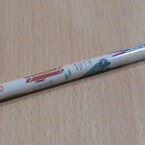 Bohemia Works old wooden pencil with airplanes new