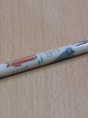 Bohemia Works old wooden pencil with airplanes new